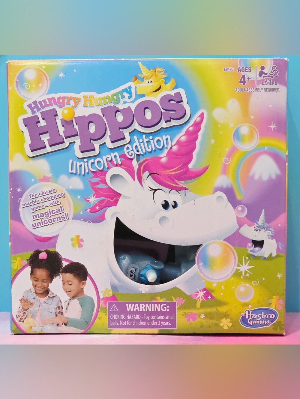 Hungry Hungry Hippos - Unicorn Edition, Open Box, Complete Family Board Game